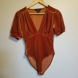 Forever 21 Velvet Bodysuit